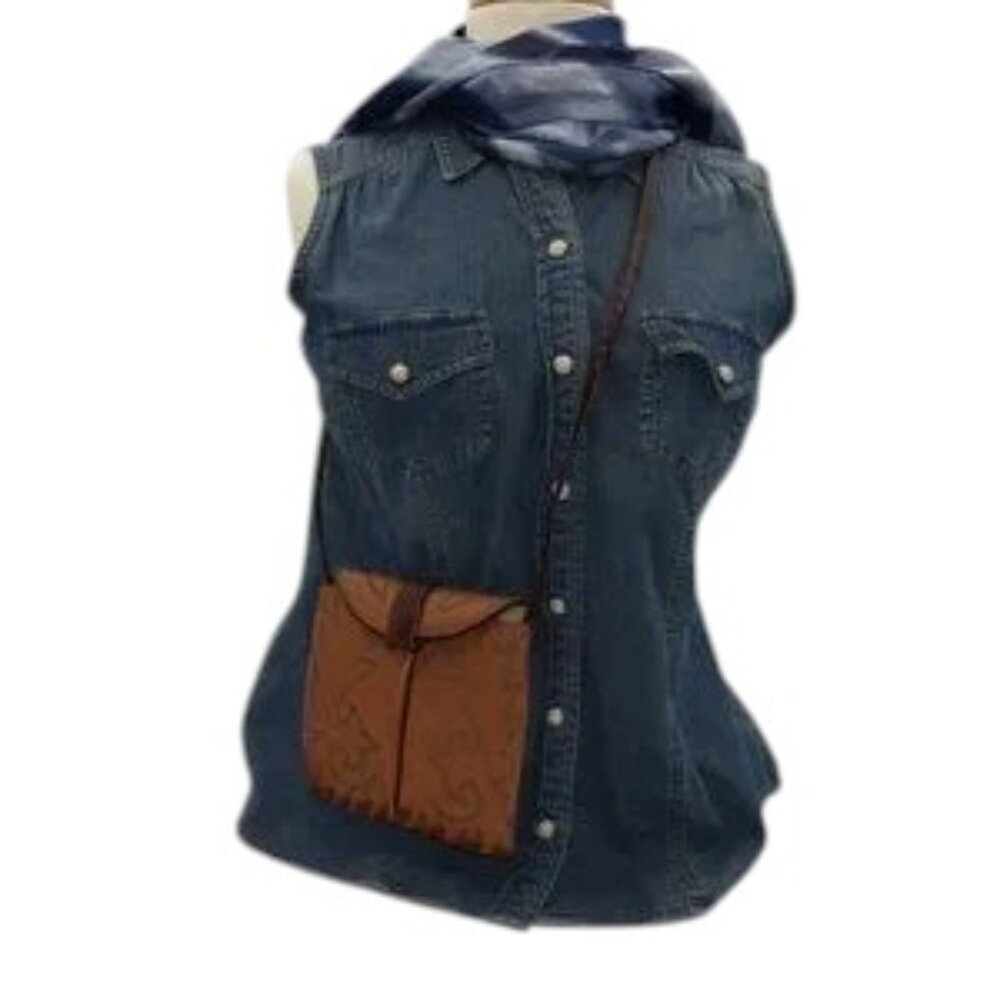 Vintage Dan Post Cowboy Boot Crossbody Purse